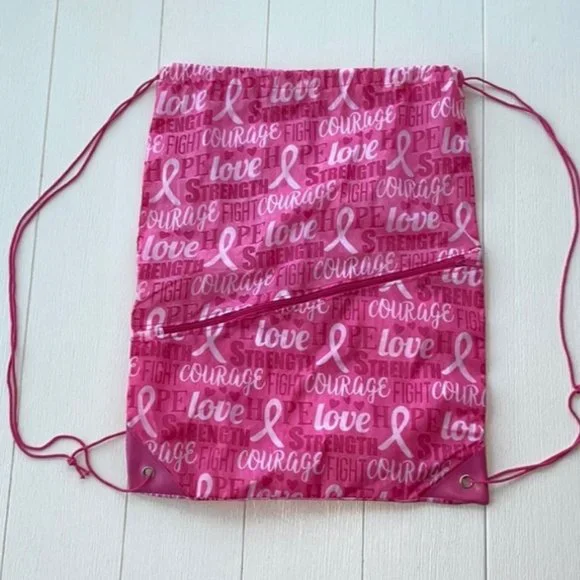 Breast cancer drawstring backpack - Picture 1 of 1